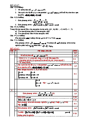 Đề thi học kì 1 Toán 10 - Đề 7